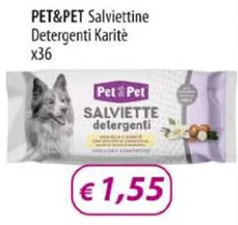Acqua & Sapone PET&PET Salviettine Detergenti Karitè x36 offerta