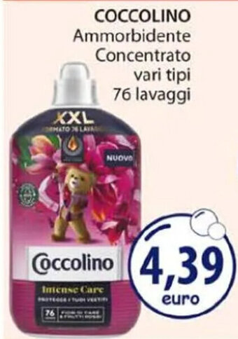 Acqua & Sapone COCCOLINO Ammorbidente Concentrato vari tipi 76 lavaggi offerta