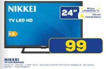 Euronics NIKKEI TV LED HD 24'' offerta