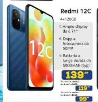Euronics Redmi 12C offerta