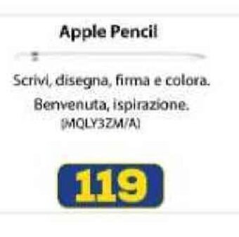 Euronics Apple Pencil offerta