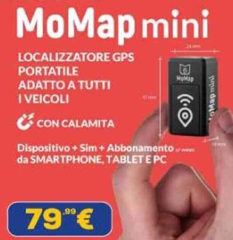 Euronics MoMap mini LOCALIZZAZIONE PORTATILE ADATTO A TUTTI offerta