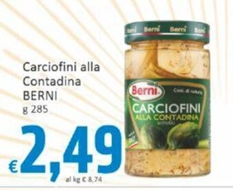 Paghi Poco Carciofini alla Contadina BERNI g 285 offerta