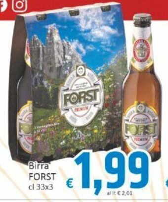 Paghi Poco Birra FORST cl 33x3 offerta