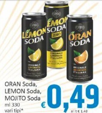 Paghi Poco ORAN Soda, LEMON Soda, MOJITO Soda ml 330 vari tipi* offerta