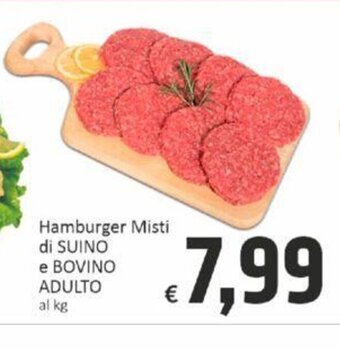 Paghi Poco Hamburger Misti di SUINO e BOVINO ADULTO al kg offerta