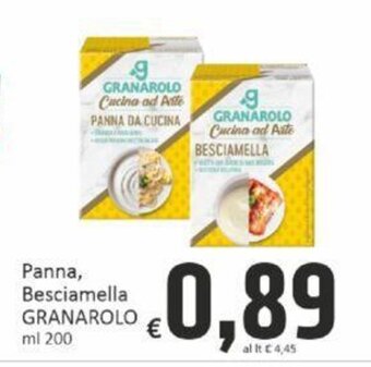Paghi Poco Panna, Besciamella GRANAROLO ml 200 offerta