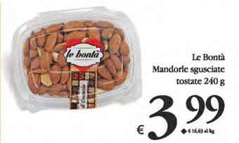 Deco Supermercati Le Bontà Mandorle sgusciate tostate 240 g offerta