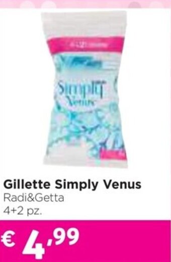 Saponi e profumi Gillette Simply Venus Radi&Getta 4+2 pz. offerta