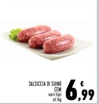 Conad SALSICCIA DI SUINO CEM vari tipi offerta