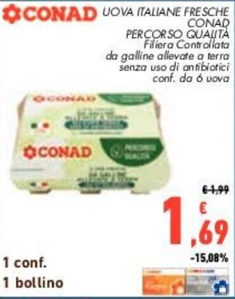 Conad UOVA ITALIANE FRESCHE CONAD PERCORSO QUALITA offerta