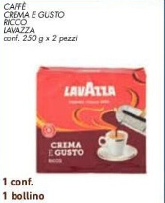 Conad CAFFÈ Crema E Gusto Ricco Lavazza conf. 250 g x 2 pezzi offerta