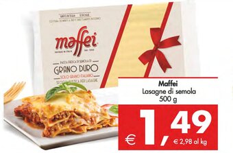 Deco Supermercati Maffei Lasagne di semola 500 g offerta