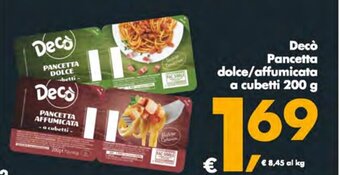 Decò Pancetta dolce/affumicata a cubetti 200 g