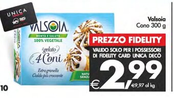 Deco Supermercati Valsoia Cono 300 g offerta