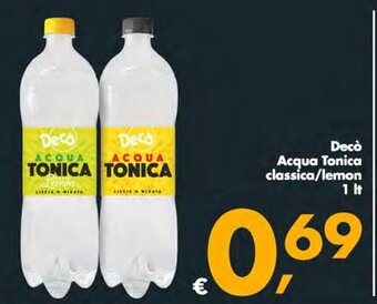 Deco Supermercati Decò Acqua Tonica classica/lemon 1 Lt. offerta