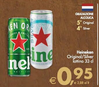 Deco Supermercati Heineken Original/Silver lattina 33 cl offerta