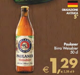 Deco Supermercati Paulaner Birra Weissbier 50 cl offerta