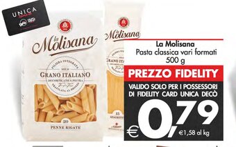 Deco Supermercati La Molisana Pasta classica vari formati 500 g offerta