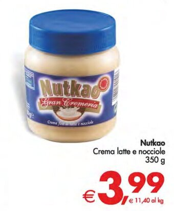 Deco Supermercati Nutkao Crema latte e nocciole 350 g offerta