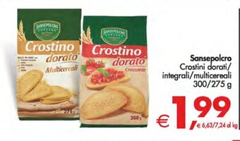 Sansepolcro Crostini dorati/ integrali/multicereali 300/275 g