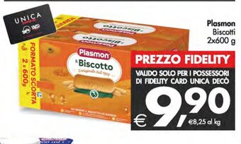 Deco Supermercati Plasmon Biscotti 2 x 600 g offerta