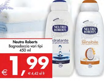 Deco Supermercati Neutro Roberts Bagnodoccia vari tipi 450 ml offerta