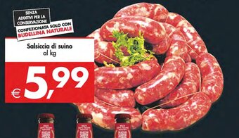 Deco Supermercati Salsiccia di suino al kg offerta