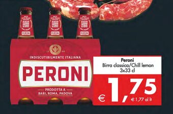 Deco Supermercati Peroni Birra classica/Chill lemon 3x33 cl offerta