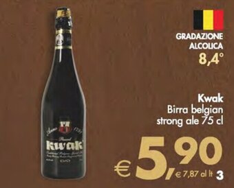 Deco Supermercati Kwak Birra belgian strong ale 75 cl offerta