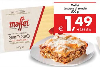 Deco Supermercati Maffei Lasagne di semola 500 g offerta