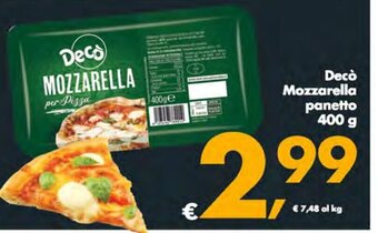 Deco Supermercati Decò Mozzarella panetto 400 g offerta