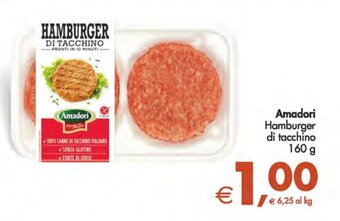 Deco Supermercati Amadori Hamburger di tacchino 160 g offerta