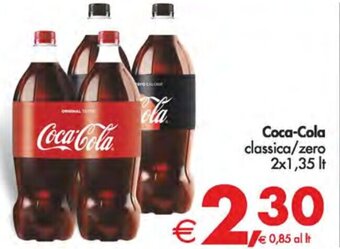 Deco Supermercati Coca-Cola classica/zero 2x1,35 Lt offerta