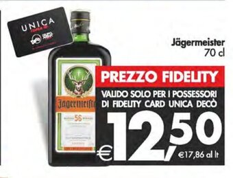 Deco Supermercati Jägermeister 70 cl offerta