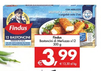 Deco Supermercati Findus Bastoncini di Merluzzo x12 300 g offerta
