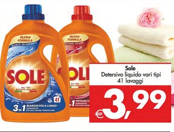 Deco Supermercati Sole Detersivo liquido vari tipi 41 lavaggi offerta