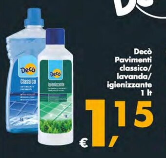 Deco Supermercati Decò Pavimenti classico/ lavanda/ igienizzante 1 lt offerta