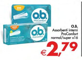 Deco Supermercati O.B. Assorbenti interni ProComfort normal/super x16 offerta