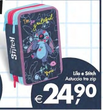 Deco Supermercati Lilo e Stitch Astuccio tre zip offerta