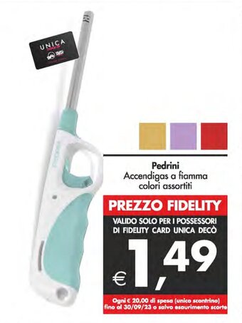Deco Supermercati Pedrini Accendigas a fiamma colori assortiti offerta