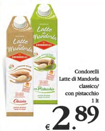 Deco Supermercati Condorelli Latte di Mandorla classico/ con pistacchio 1 Lt. offerta