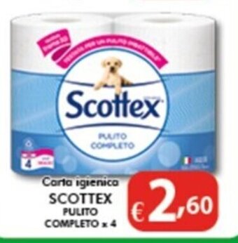 Bernava Carta igienica SCOTTEX PULITO COMPLETO x 4 offerta