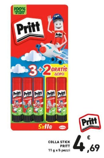 COLLA STICK PRITT 11 g x 5 pezzi