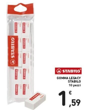 Conad STABILO GOMMA LEGACY STABILO 10 pezzi offerta