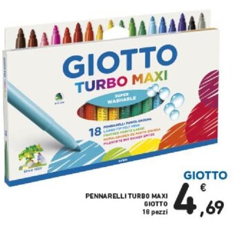 Conad PENNARELLI TURBO MAXI GIOTTO 18 pezzi offerta