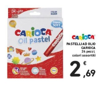 Conad PASTELLI AD OLIO CARIOCA 24 pezzi colori assortiti offerta