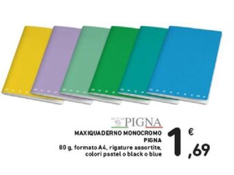 Conad MAXIQUADERNO MONOCROMO PIGNA offerta