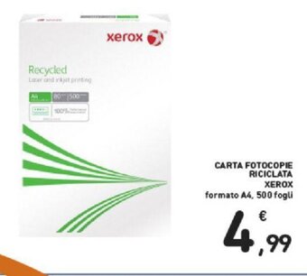 Conad CARTA FOTOCOPIE RICICLATA XEROX formato A4, 500 fogli offerta