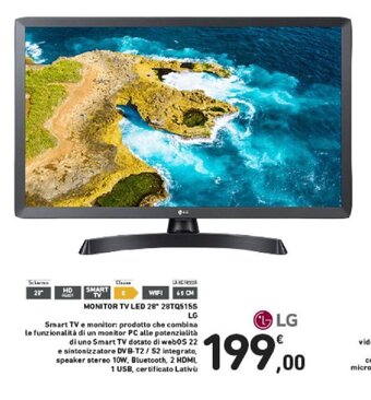 Conad MONITOR TV LED 28* 28TQ515S LG offerta
